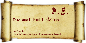 Muzsmel Emiliána névjegykártya